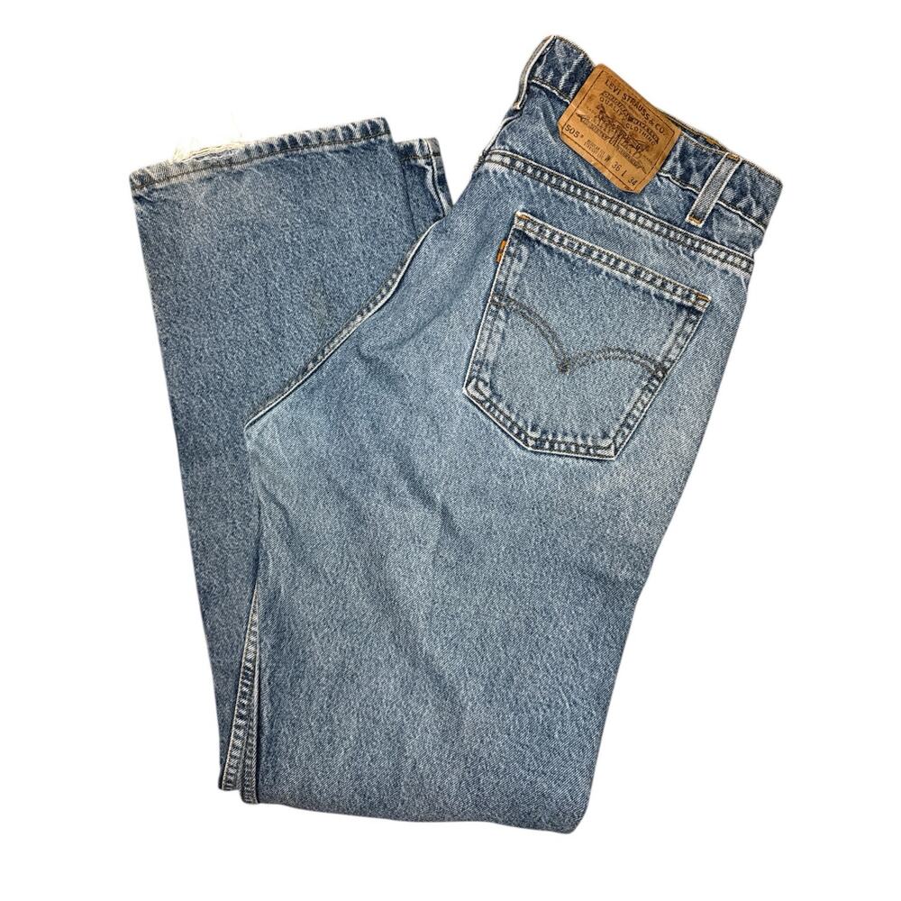 Levi's Vintage 505 Regular Fit Straight Leg Men's W36 L34 Orange Tag Denim Jeans